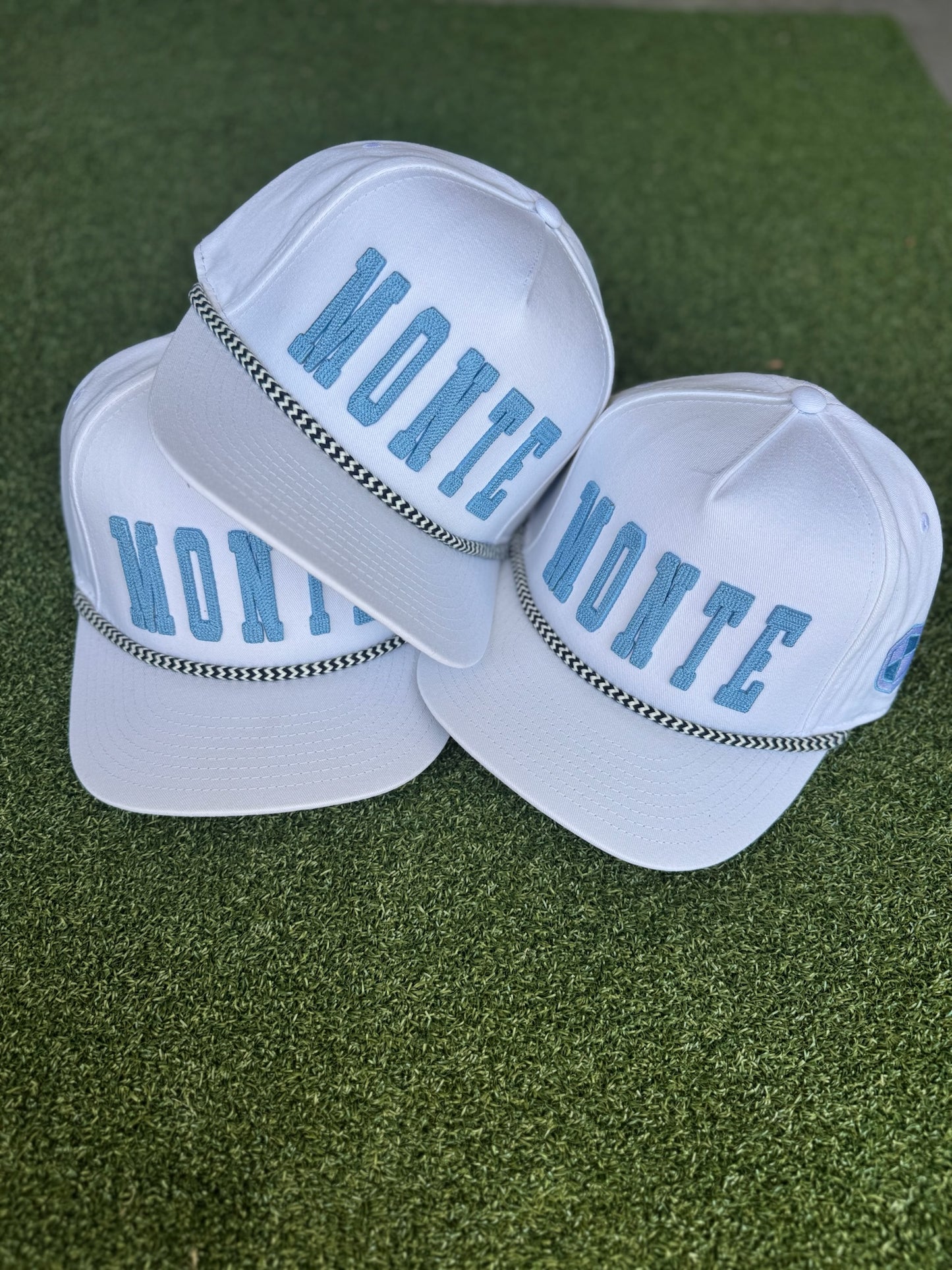 Monte Cassino Party Hat White/ Light Blue