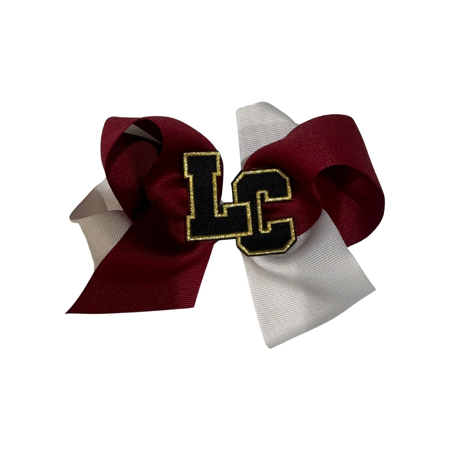 Crimson Two Tone Embroidered Patch Bow - Lincoln