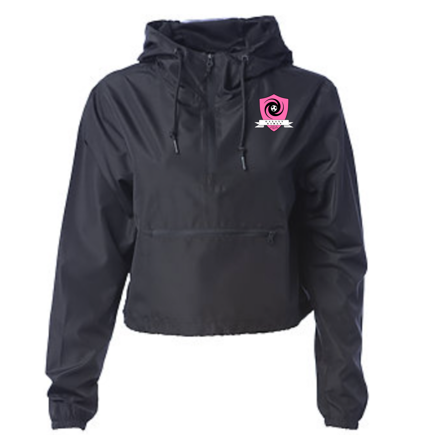 Galaxy Girls Black Windbreaker Crop