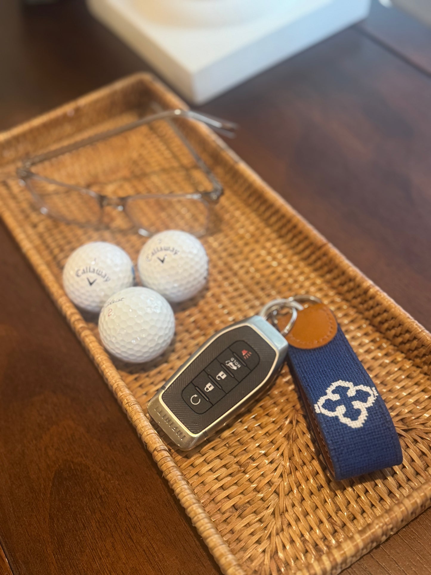 Needlepoint Monte Key Fob