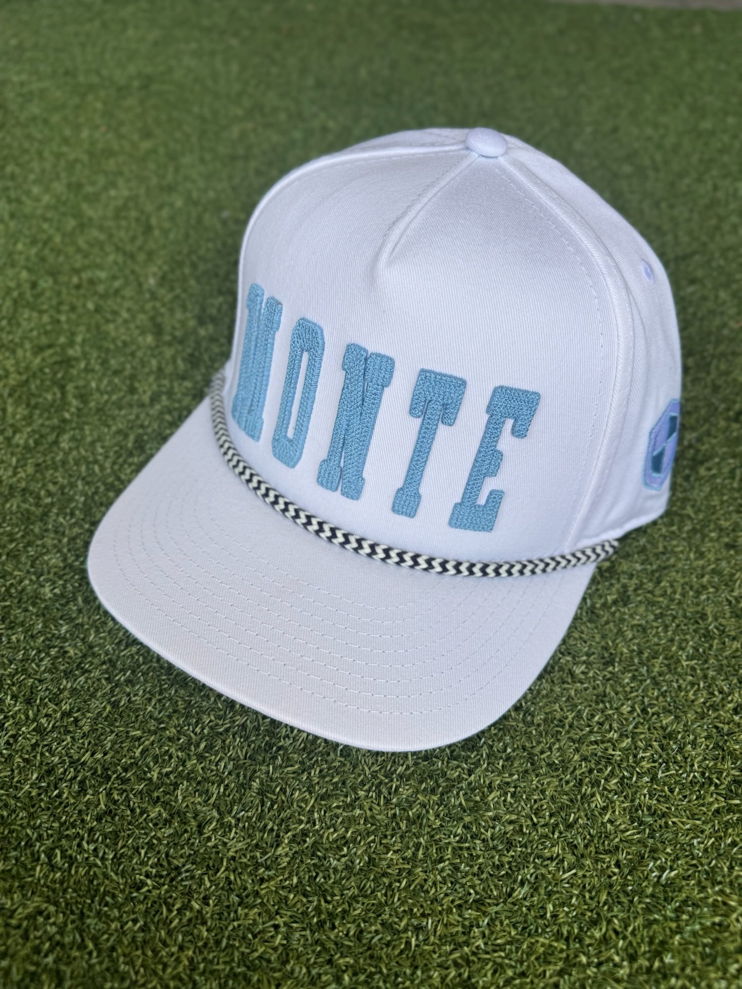 Monte Cassino Party Hat White/ Light Blue
