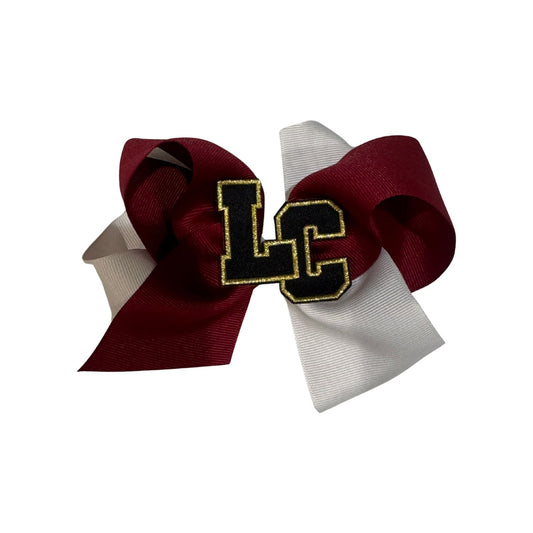 Crimson Two Tone Embroidered Patch Bow - Lincoln