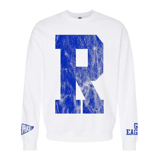 Rejoice Christian Vintage Fan White Sweatshirt (Adult)