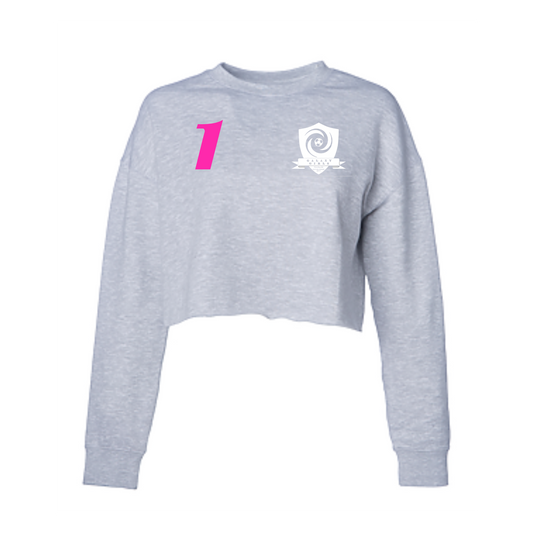 Cropped Gray Shield Sweatshirt