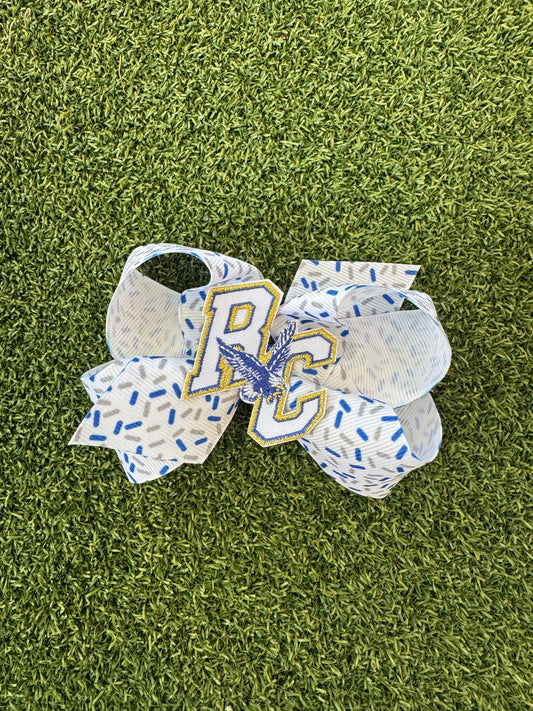 Rejoice Confetti Embroidered Patch Bow
