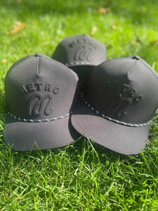 Metro Tone on Tone Black Hat
