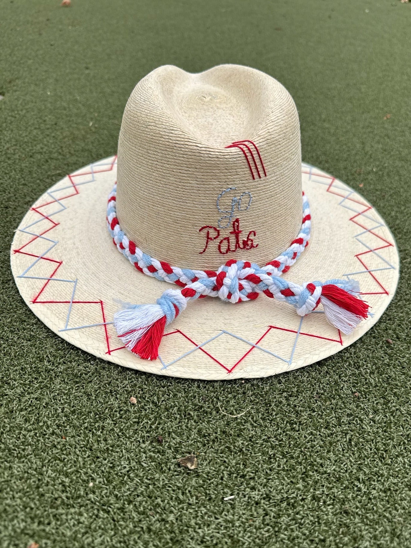 Palm Spirit Hat - Go Pats Script Red/Blue